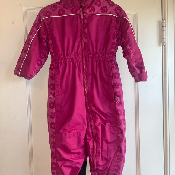 REI 2T Pink Floral Snowsuit - Picture 1 of 6